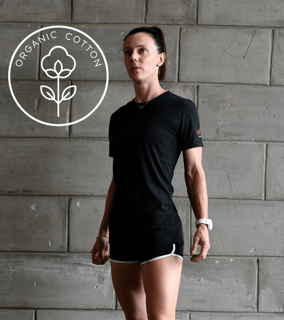 Women's Organic Black Cotton Tshirt