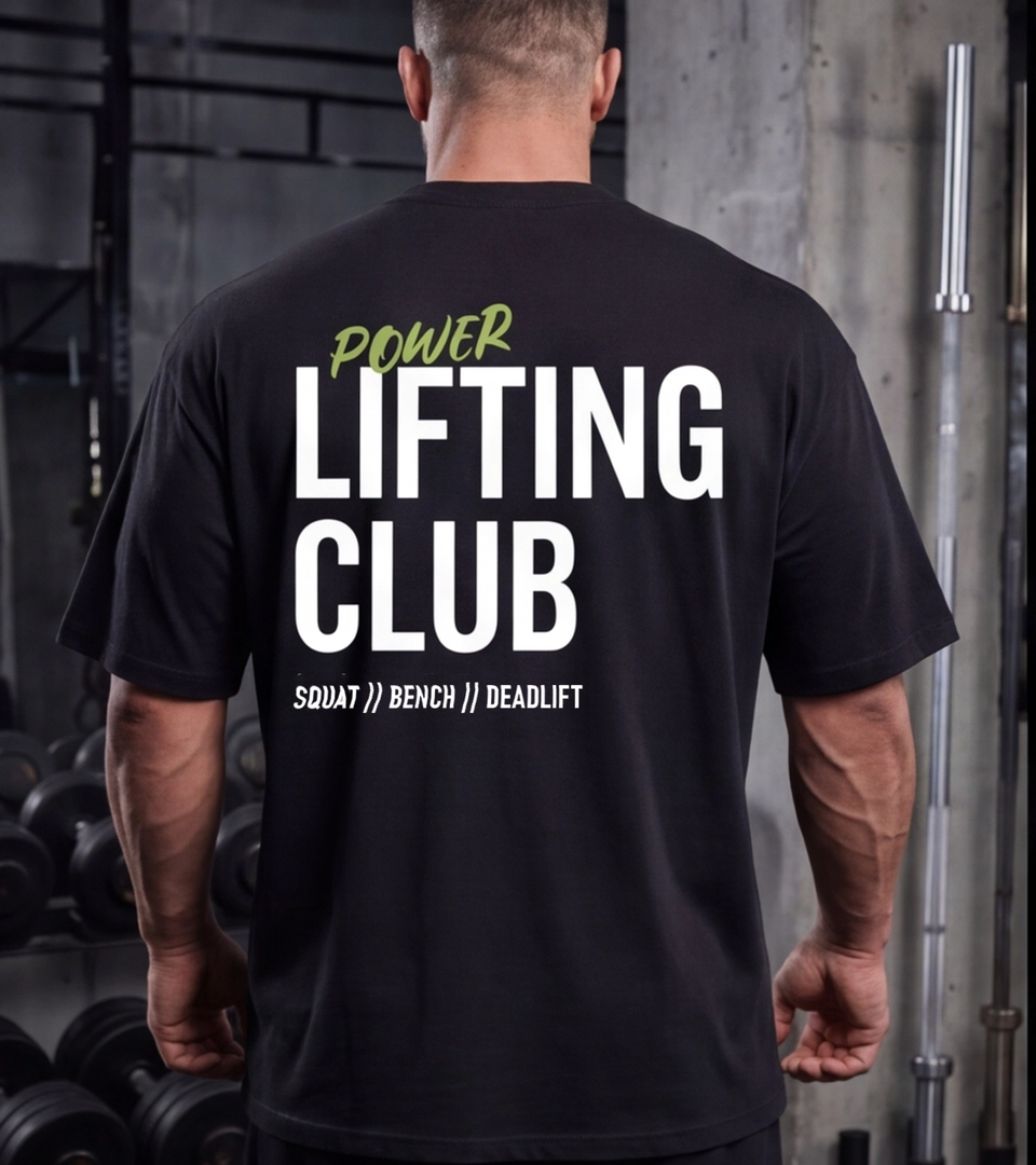 Men's POWER LIFTING CLUB Oversized T-shirt