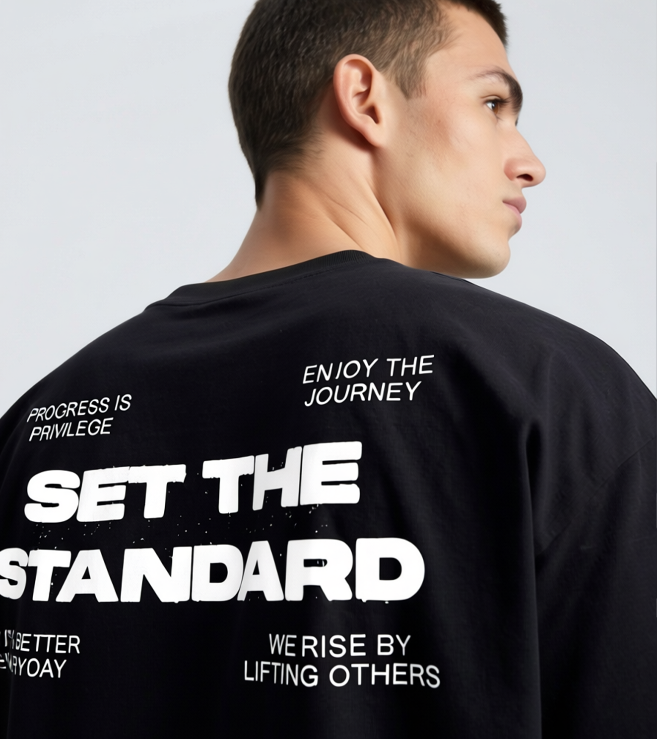 Men's Set the standard Oversized T-shirt - wodarmour