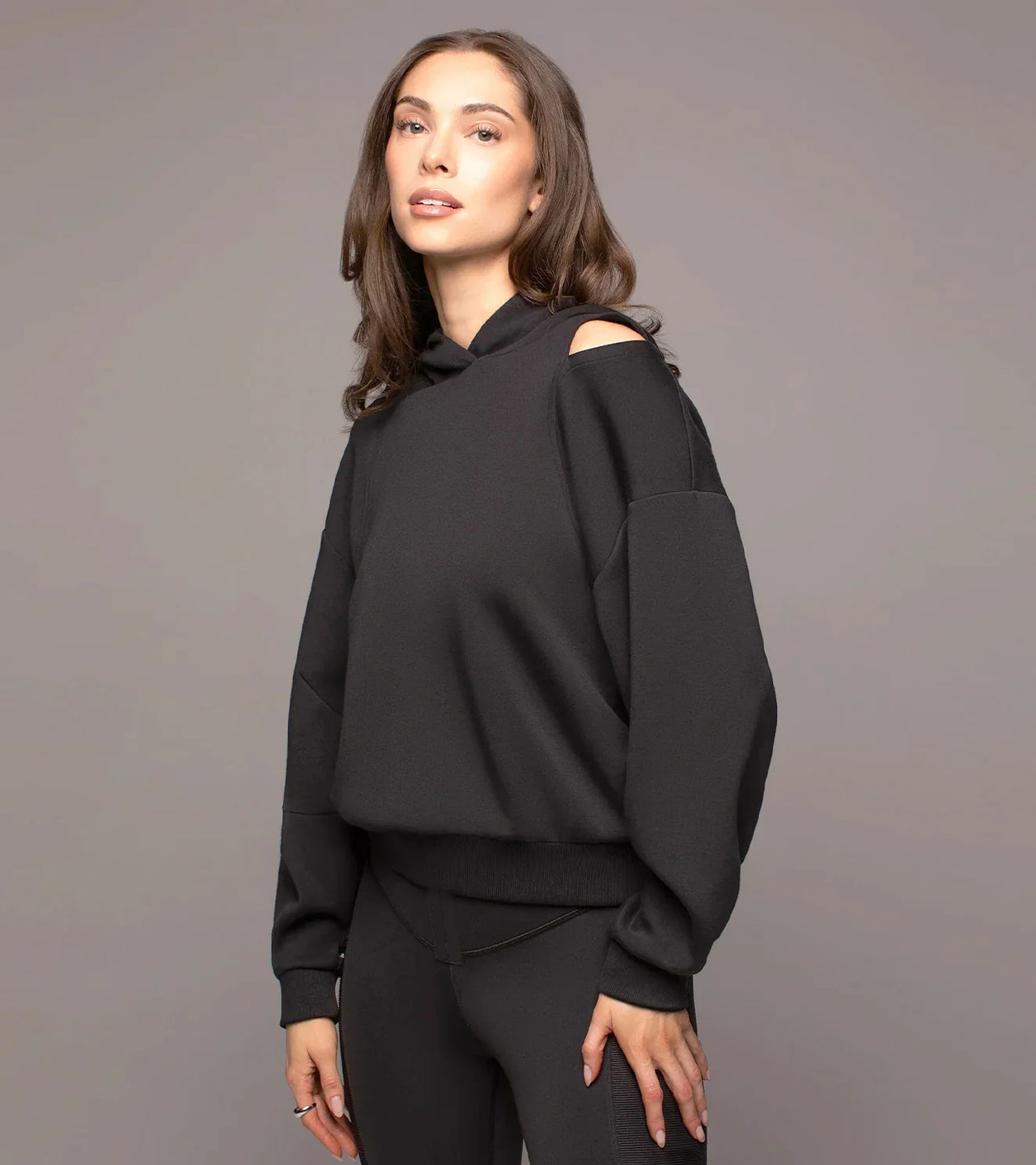 Evoke Cut-Out Fleece Hoodie