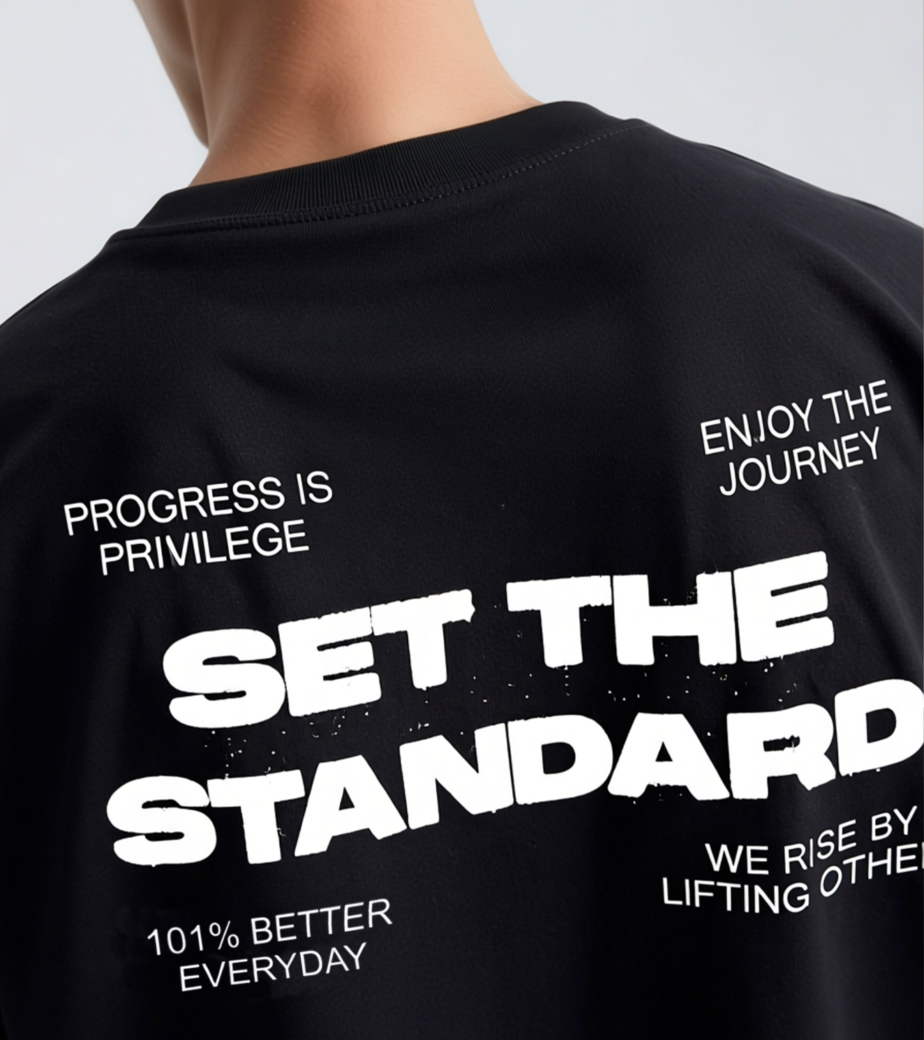 Men's Set the standard Oversized T-shirt - wodarmour