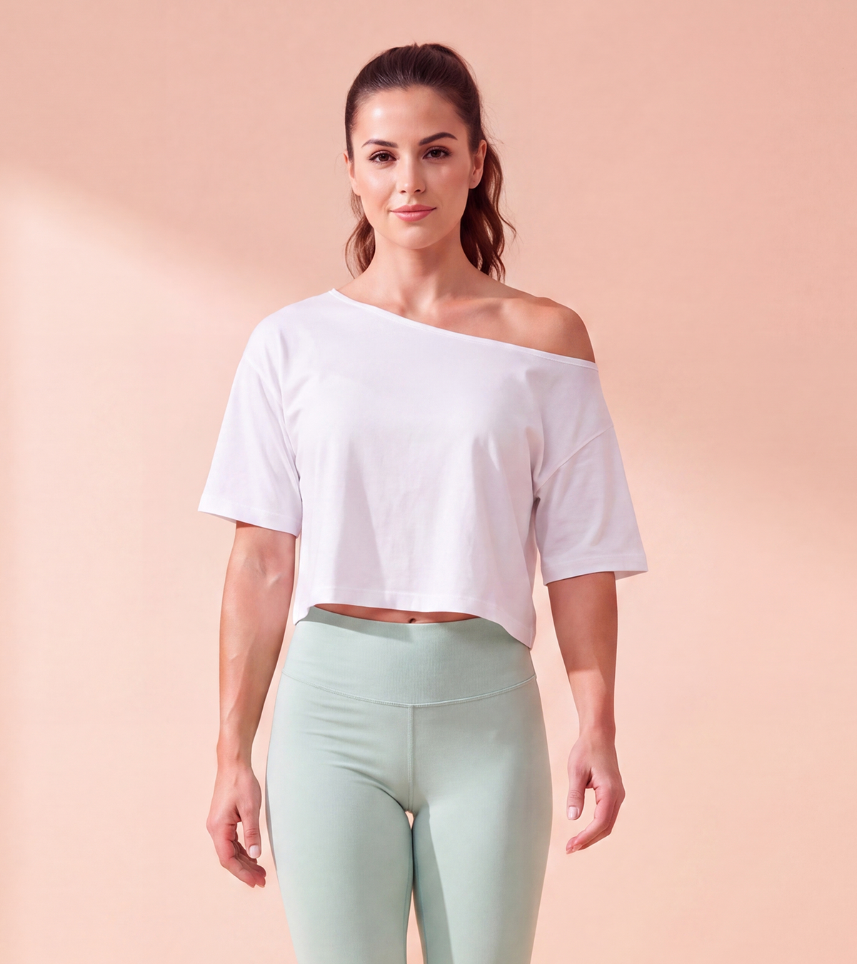 Women's Off-Shoulder Crop T-Shirt – image 13