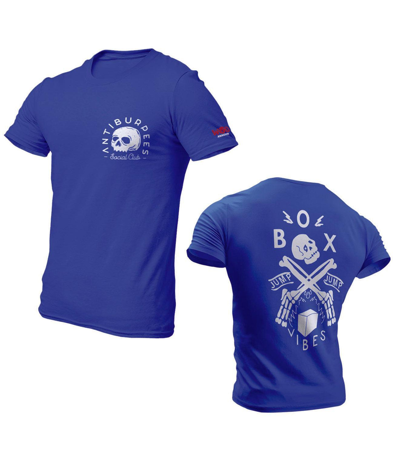Men's Anti burpees Workout T-shirt (Blue) - wodarmour