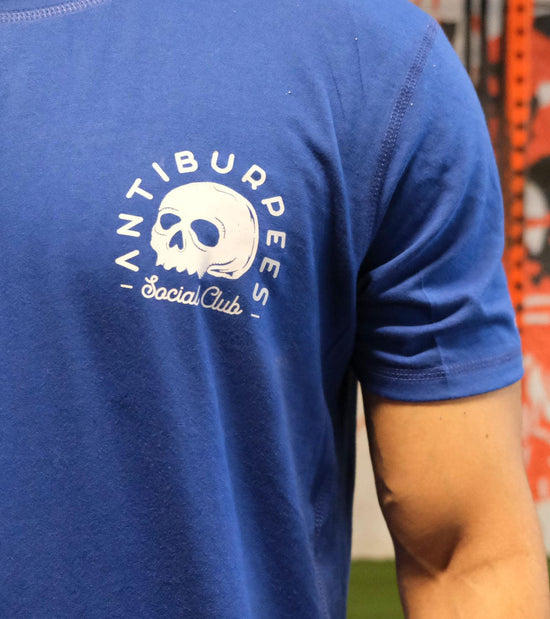 Men's Anti burpees Workout T-shirt (Blue) - wodarmour