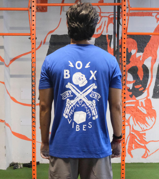 Men's Anti burpees Workout T-shirt (Blue) - wodarmour