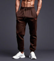 Men's brown Cotton Terry Track pants - wodarmour
