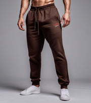 Men's brown Cotton Terry Track pants - wodarmour