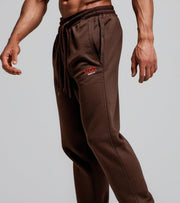 Men's brown Cotton Terry Track pants - wodarmour