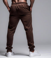 Men's brown Cotton Terry Track pants - wodarmour