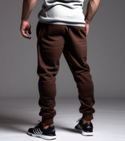 Men's brown Cotton Terry Track pants - wodarmour
