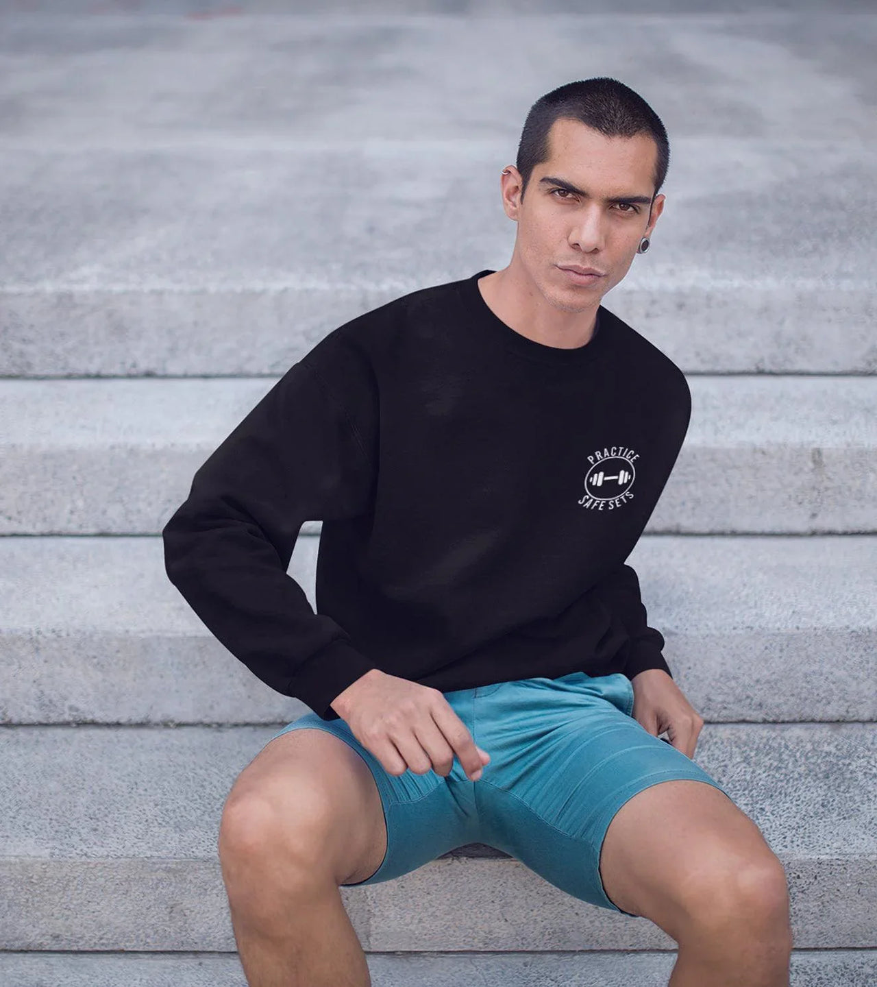 Men's crew neck Practice safe set Sweatshirt - wodarmour