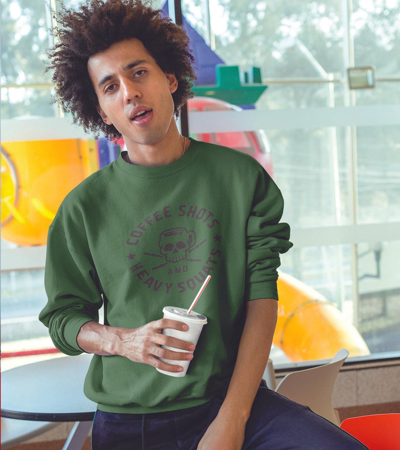 Men's crewneck coffee Sweatshirt - wodarmour