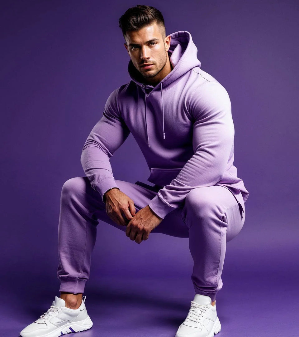 Men's Fleece coord set (Lavander)