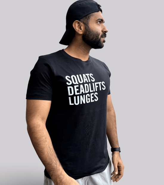 Men's squat deadlift T-Shirt (black) - wodarmour