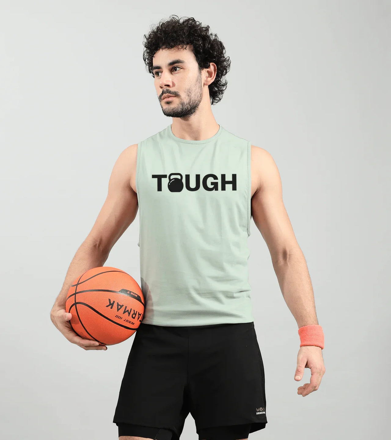 Men's Tough Muscle tank ( light moss green ) - wodarmour