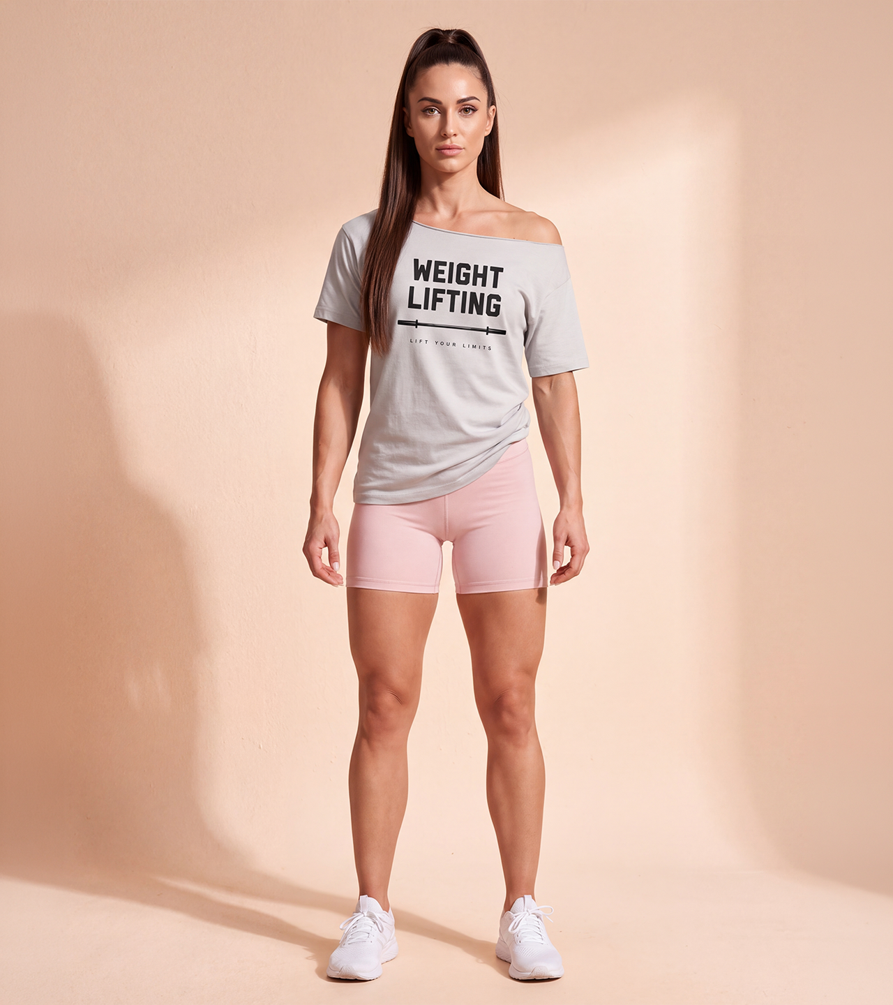 Women's Off-Shoulder WEIGHT LIFTING T-Shirt