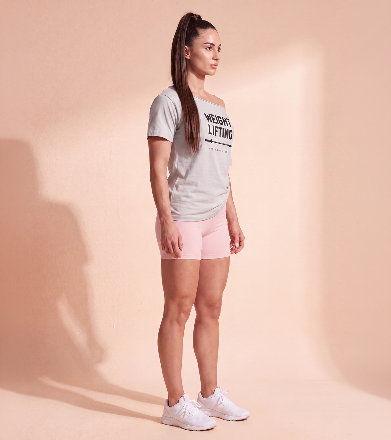 Women's Off-Shoulder WEIGHT LIFTING T-Shirt