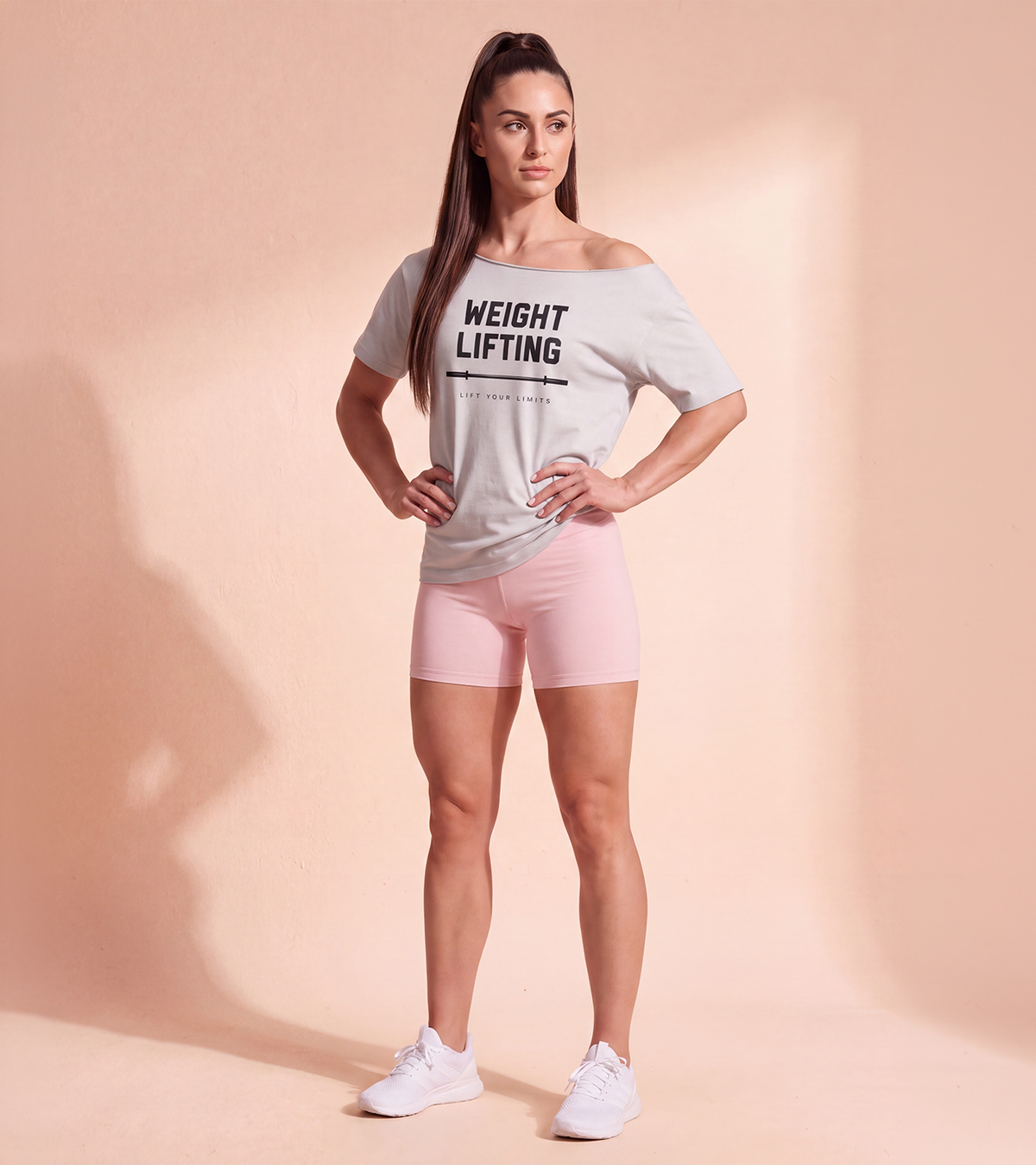Women's Off-Shoulder WEIGHT LIFTING T-Shirt – image 3