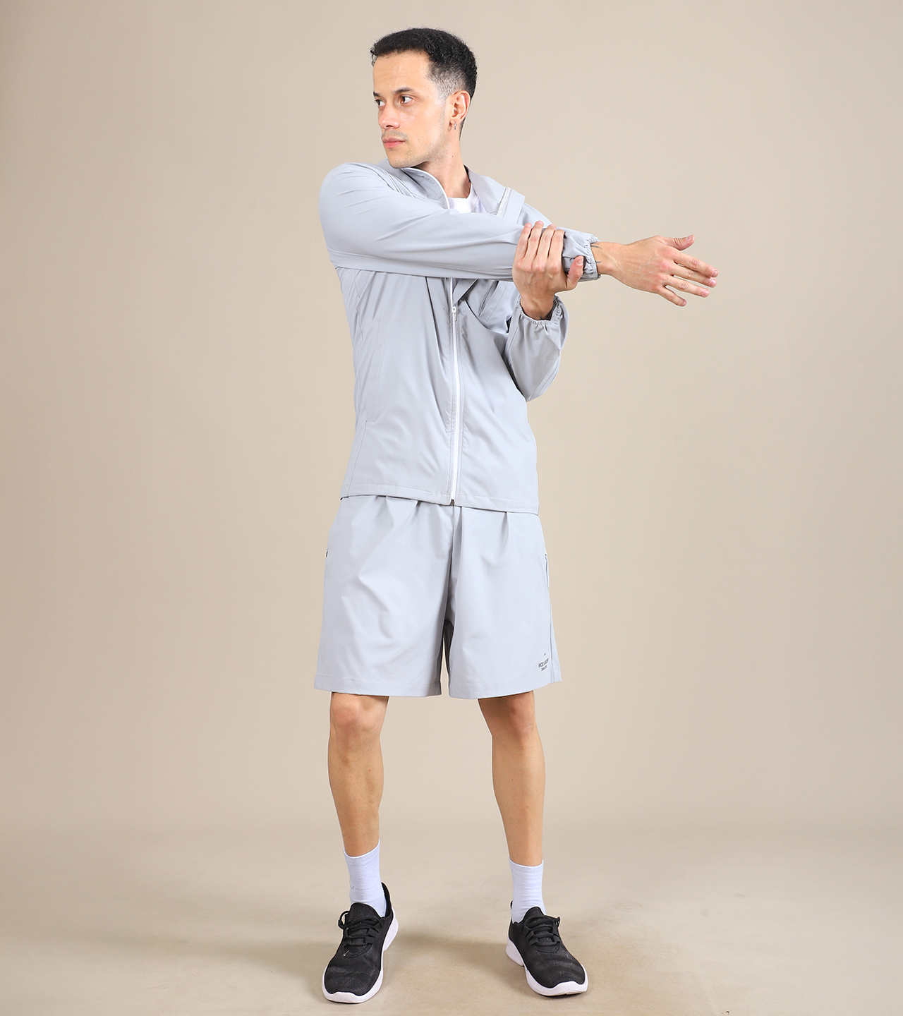 Men’s Full-Zip Performance Jacket – Light Grey