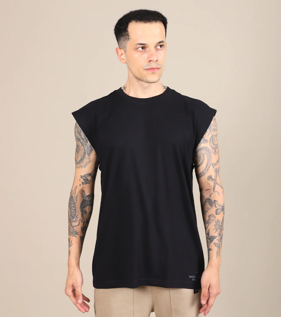Men’s Sleeveless Training Tank – Black