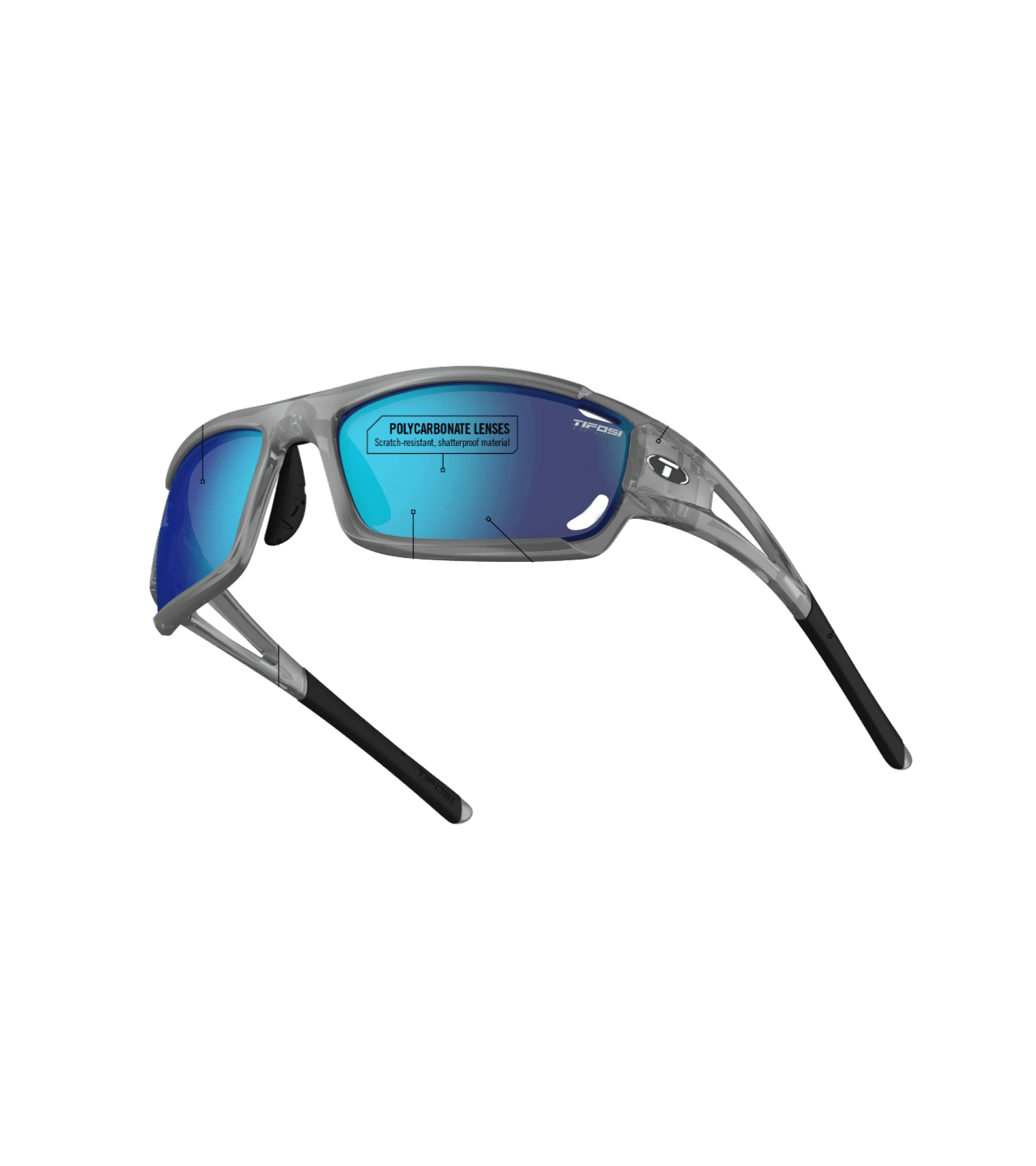 Tifosi Dolomite 2.0 sport sunglasses (Smoke/Matte black) - wodarmour