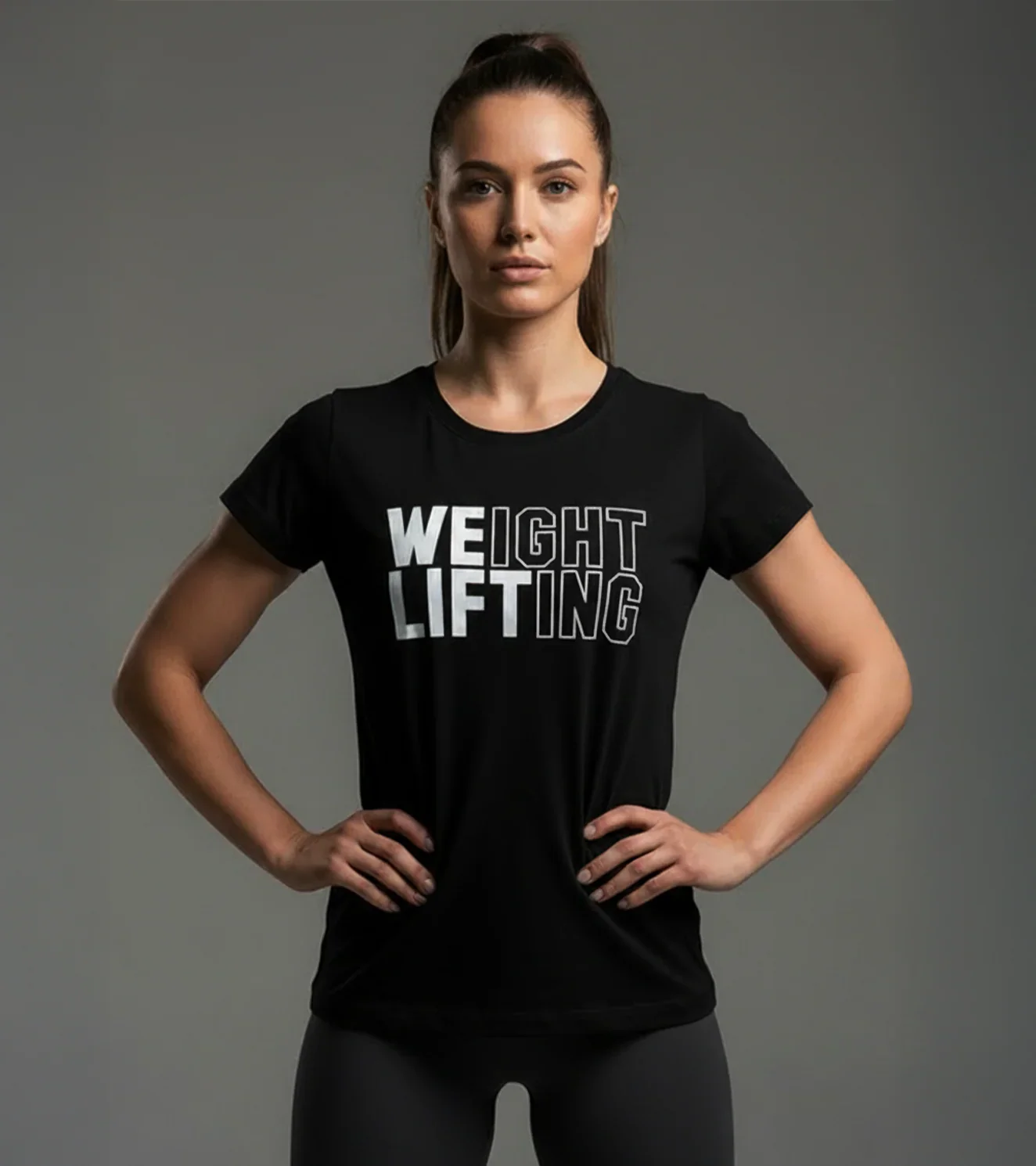 Women's Weight Lifting T-Shirt (Black) - wodarmour