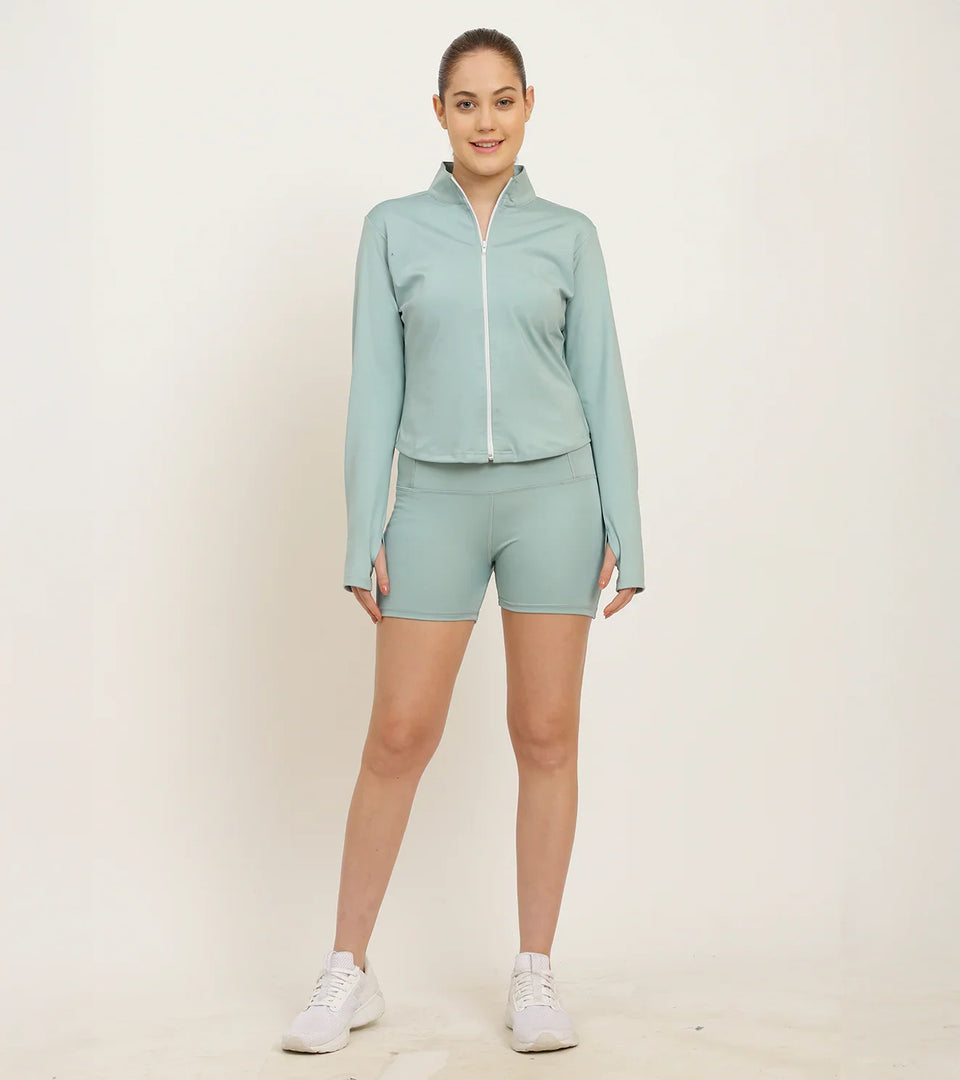 Women's Zip-Up Performance Jacket - Green