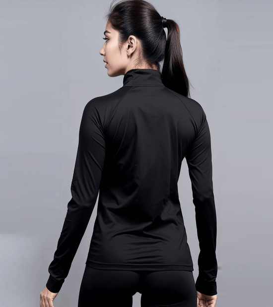Women's 1/4 zipper running tshirt - wodarmour