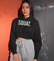 Women's crop Hoodie (squat) - wodarmour