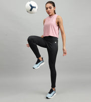 Women's crop muscle tank top Salmon - wodarmour