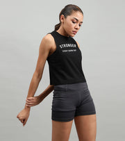 Women's crop muscle tank top Stronger - wodarmour
