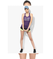 Women's Eat Clean Train Dirty Tank Top - wodarmour
