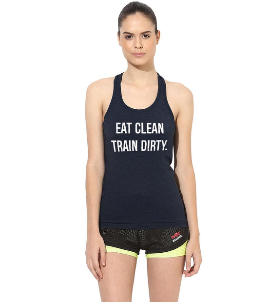 Load image into Gallery viewer, Women&amp;#39;s Eat Clean Train Dirty Tank Top - wodarmour
