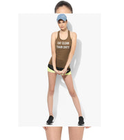 Women's Eat Clean Train Dirty Tank Top - wodarmour
