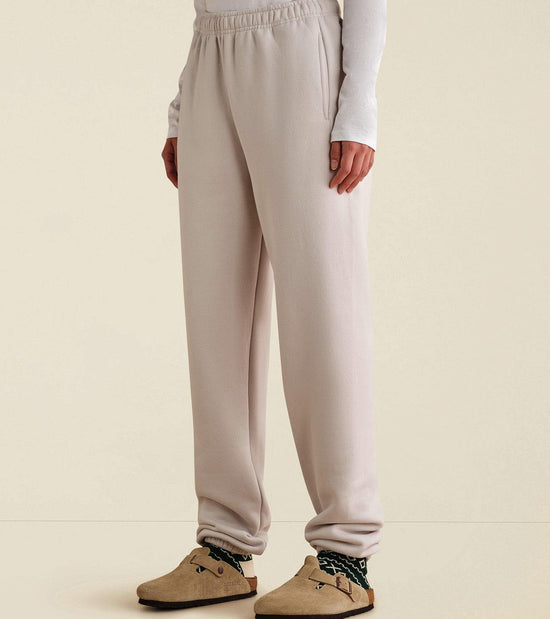 Women's Fleece track pants (Cream) - wodarmour
