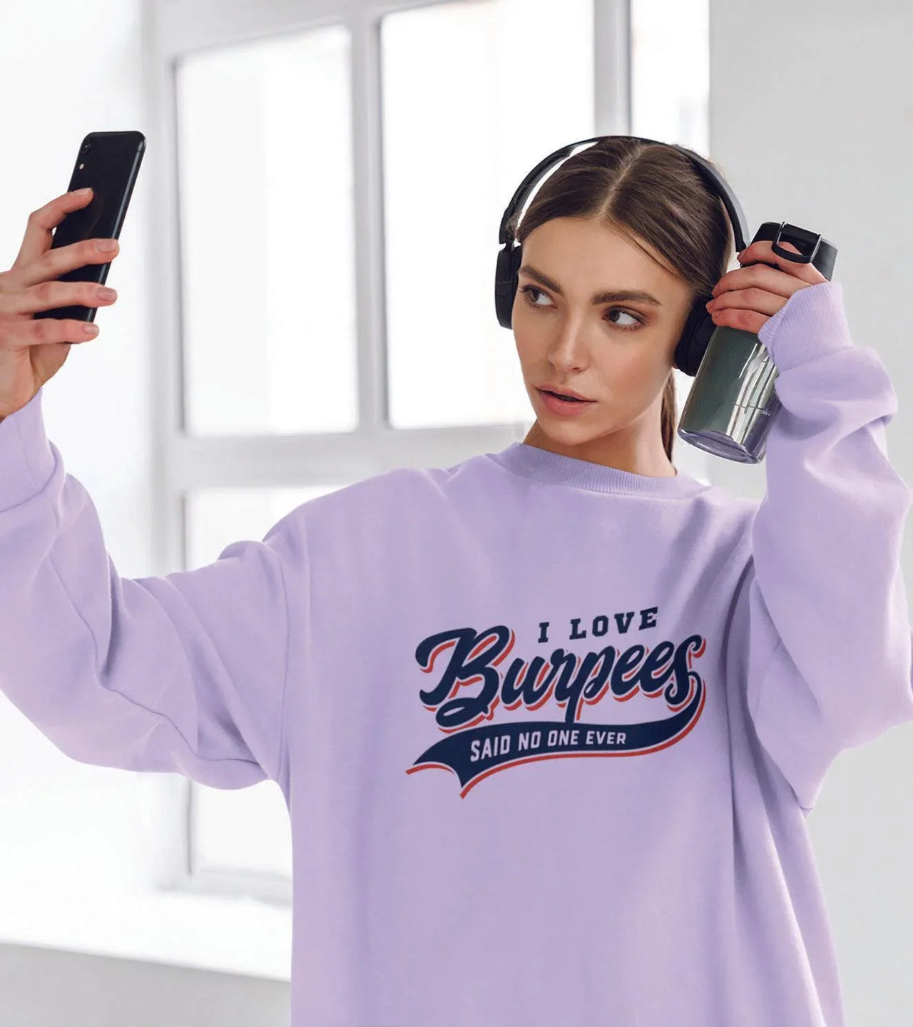 Women's Loose fit Burpee Sweatshirt (Lavander) - wodarmour
