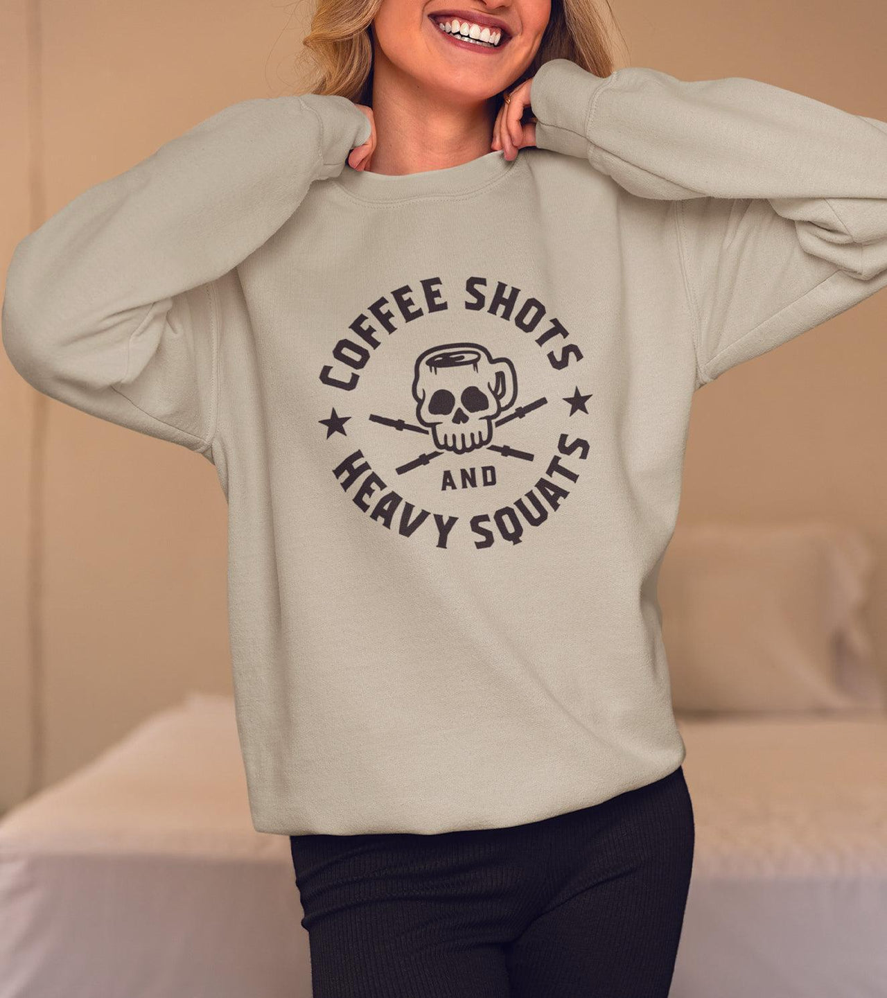 Women's Loose fit Sweatshirt (Coffee) - wodarmour