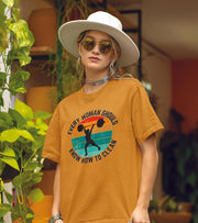 Women's Oversized Musturd T-shirt - wodarmour