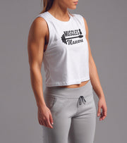 Women's Sleveless crop top White - wodarmour
