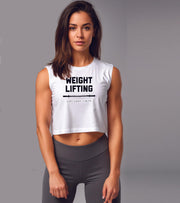 Women's Sleveless crop top White - wodarmour