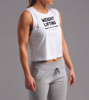 Women's Sleveless crop top White - wodarmour
