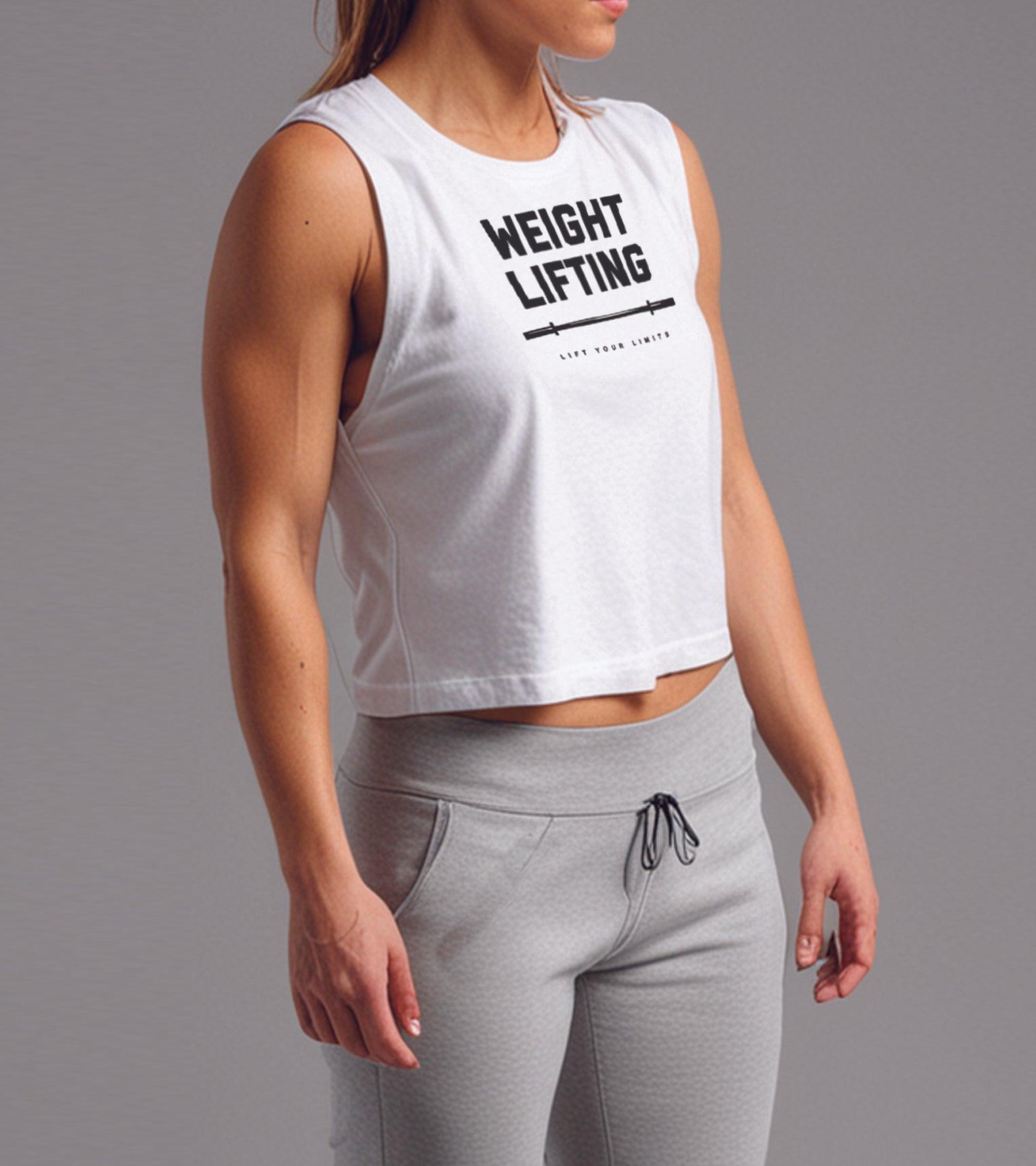 Women's Sleveless crop top White - wodarmour