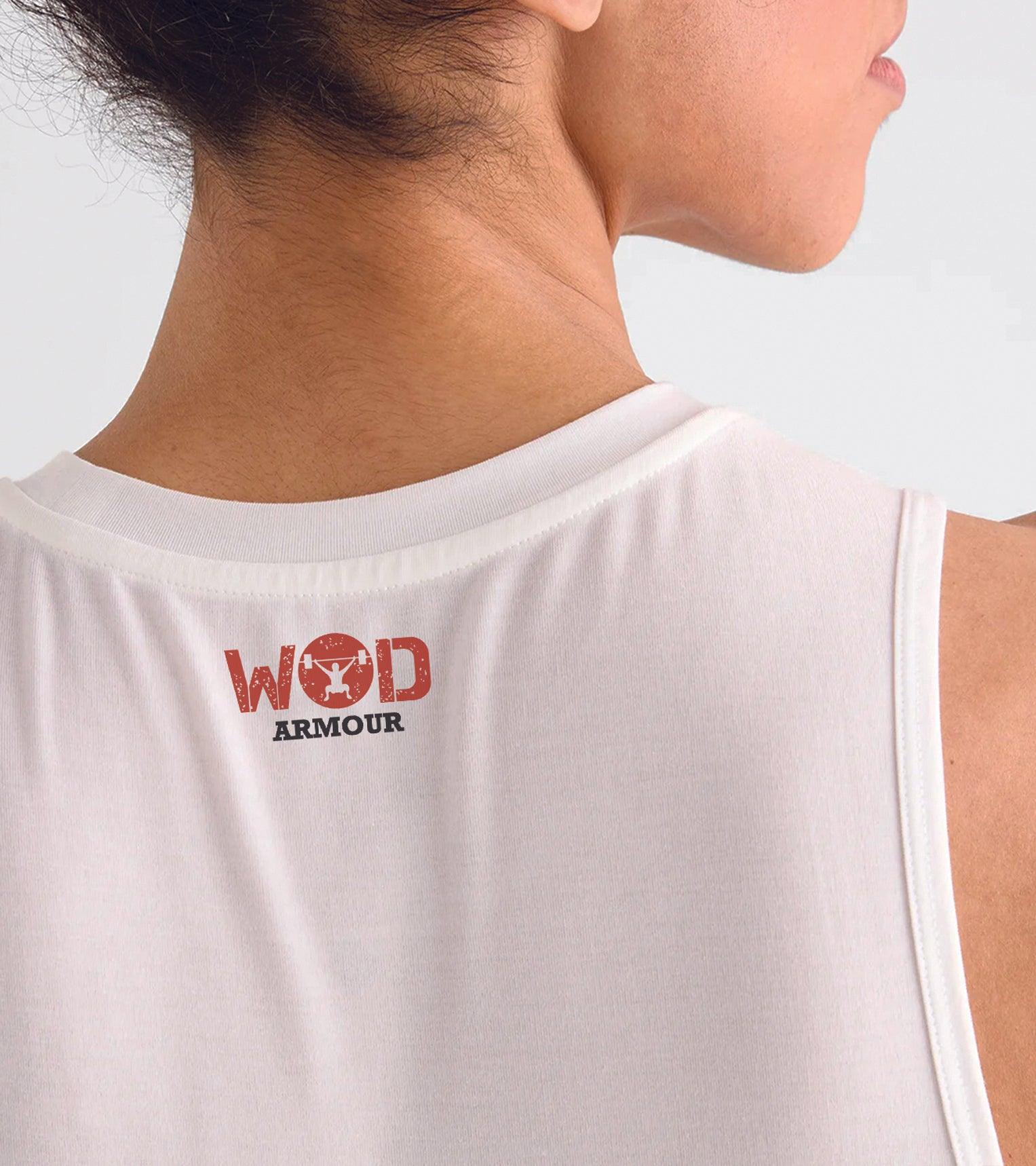 Women's Sleveless crop top White - wodarmour