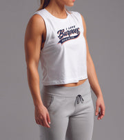Women's Sleveless crop top White - wodarmour
