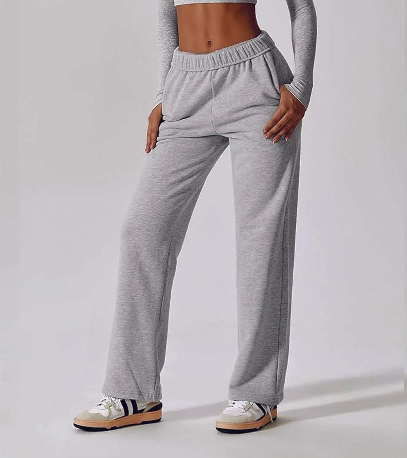 S Black Summer Cotton Terry Women's straight fit track pants