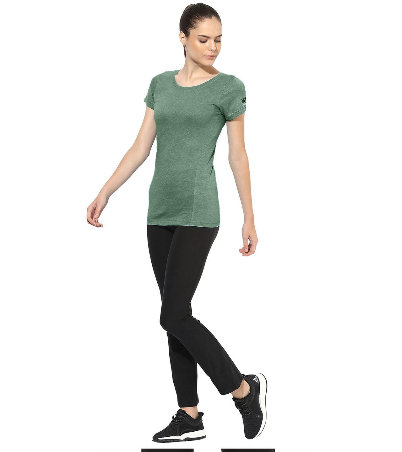 Women's training T-shirt (Pastel green ) - wodarmour