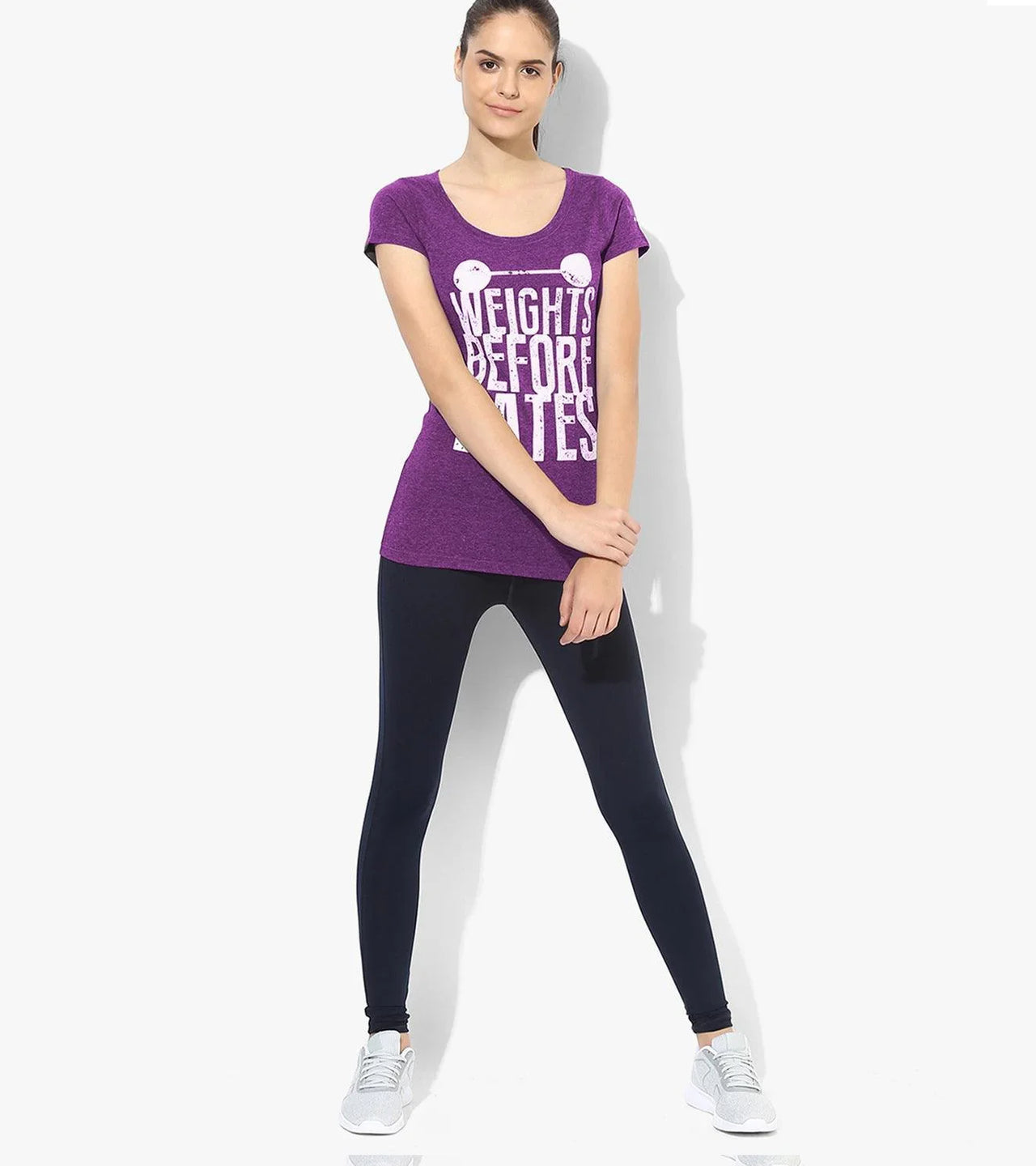 Women's "Weights before Dates" Graphic T-shirt - wodarmour