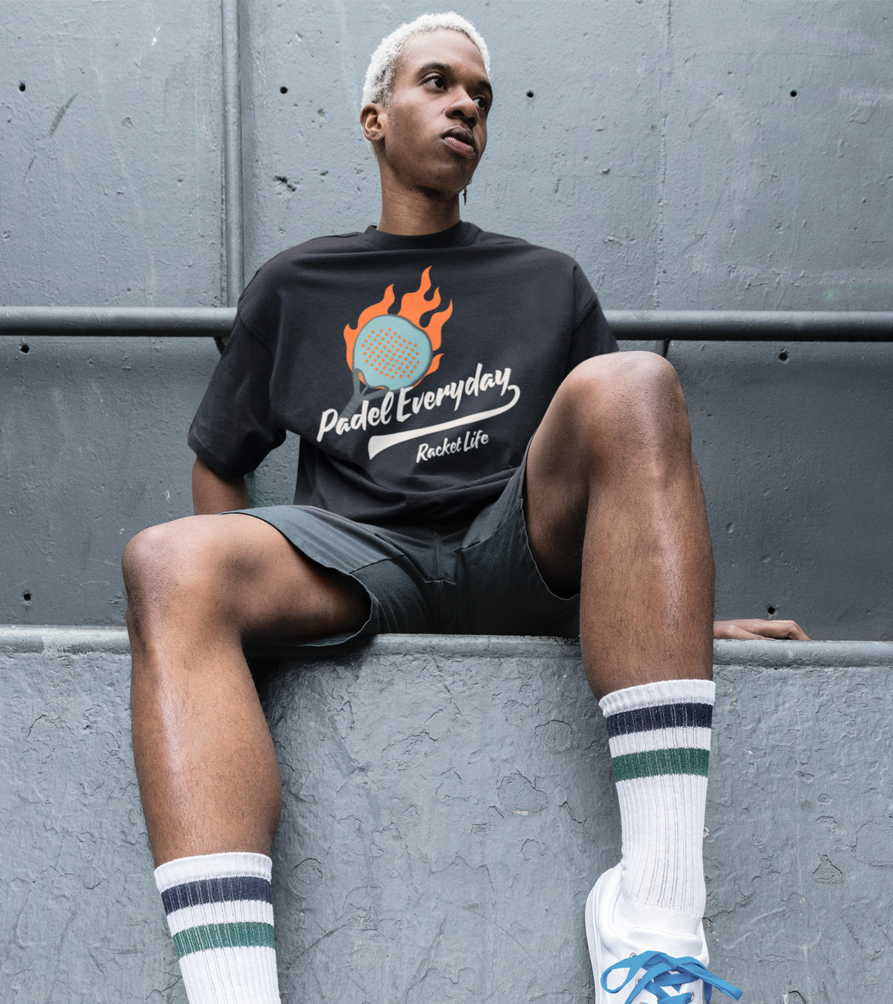 Padel Everyday "Racket Life" Oversized Tee for Men