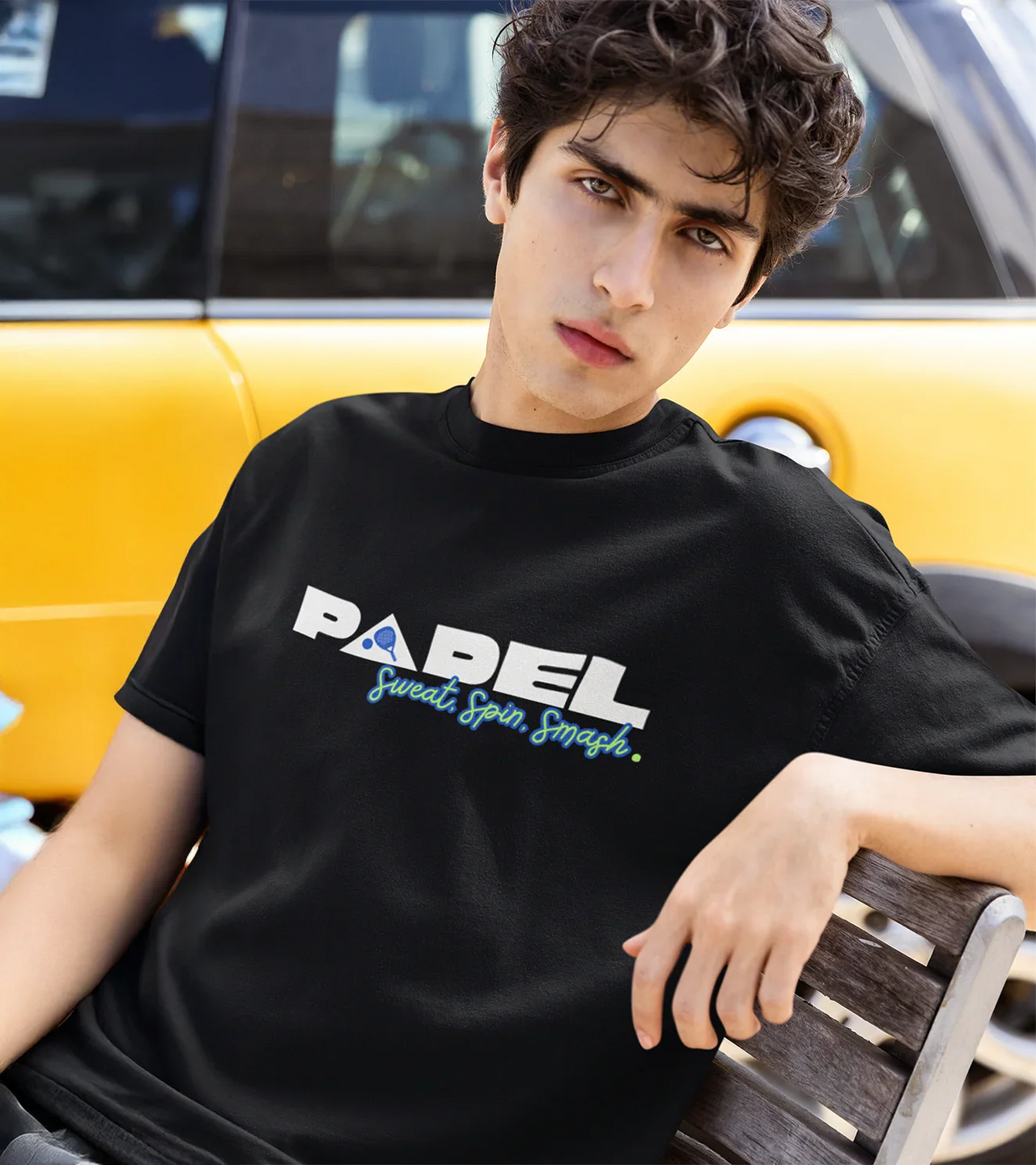 Padel "Sweat.Spin.Smash." Oversized Tee for Men