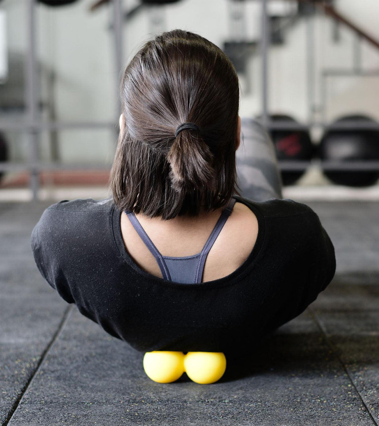 Double Lacrosse Ball Peanut Massage Ball For Thoracic Spine (Yellow) - wodarmour